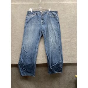 Express Precision Fit Shogul Jeans Mens 38X30 Blue Denim‎ Mid Rise Straight Leg